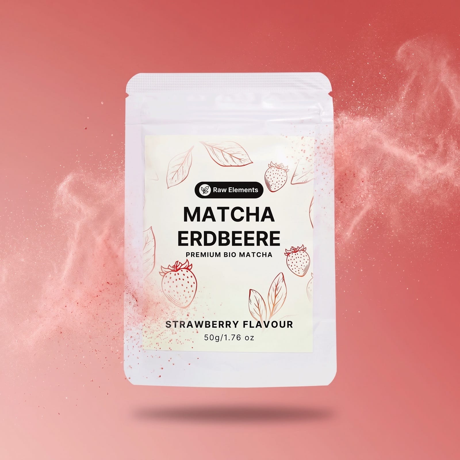 Erdbeer Matcha Pulver – Bio Matcha mit natürlichem Erdbeeraroma, fruchtig & zuckerfrei