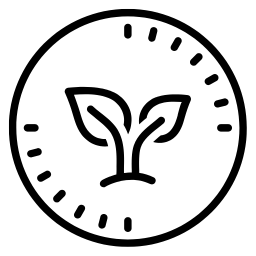 Schwarz Weiß icon von einer pflanze für matcha tee für Raw Elements