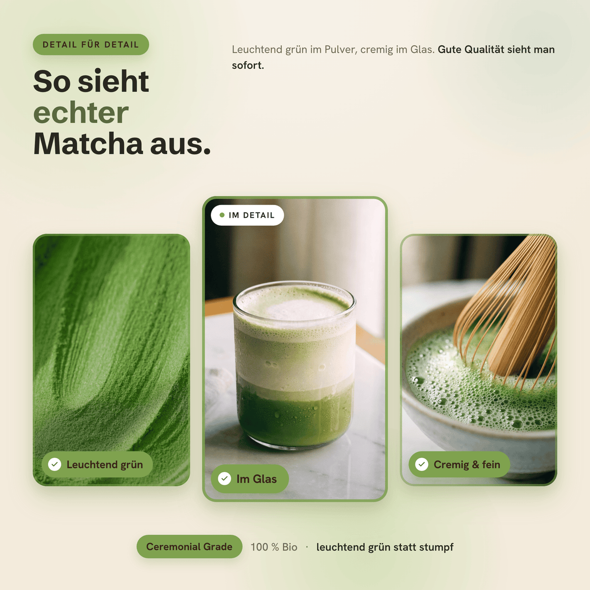 Matcha im Detail
