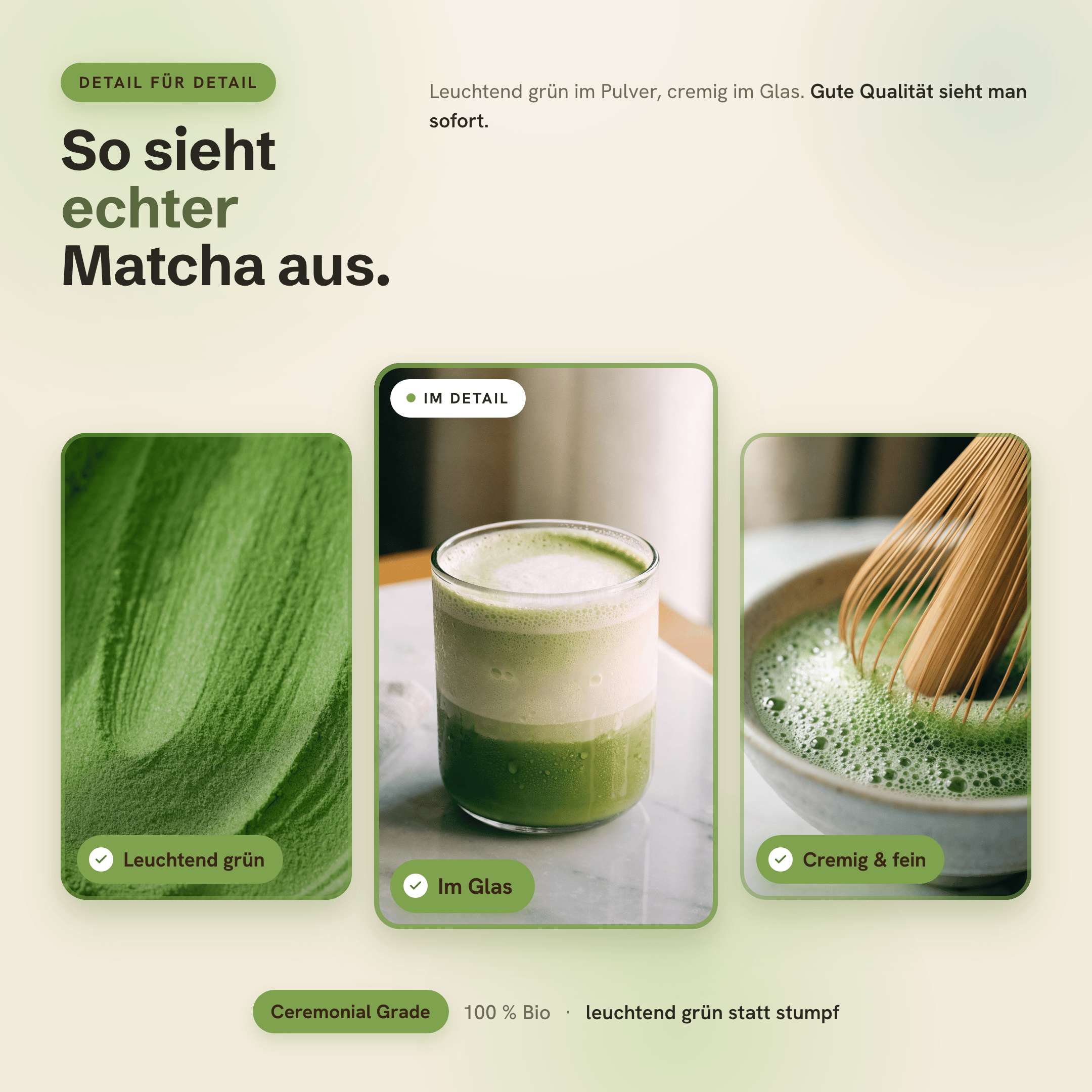 Matcha im Detail