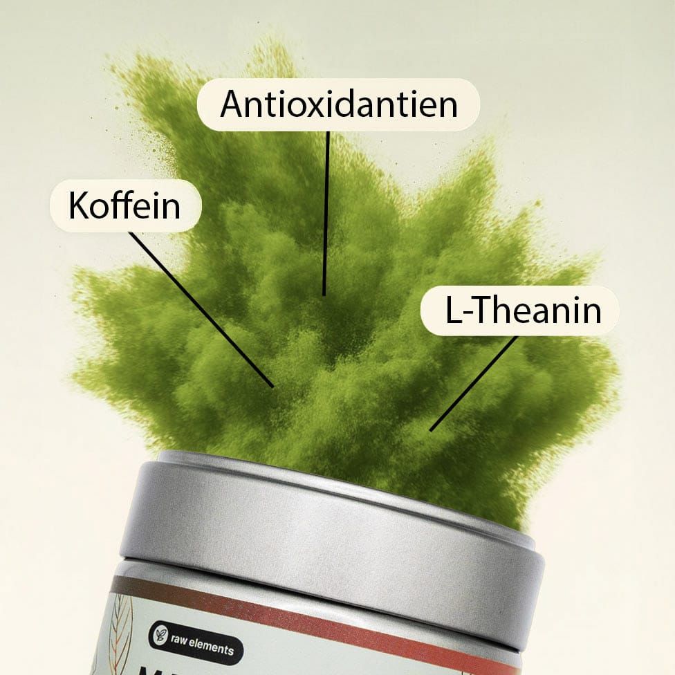 Zusammenspiel von L-Theanin & Koffein im Matcha Tee – Fokus & Balance.