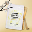 Raw Elements Matcha Vanille Standbodenbeutel (50g) mit Bambusbesen und Vanilleblüten – Bio Matcha Vanille