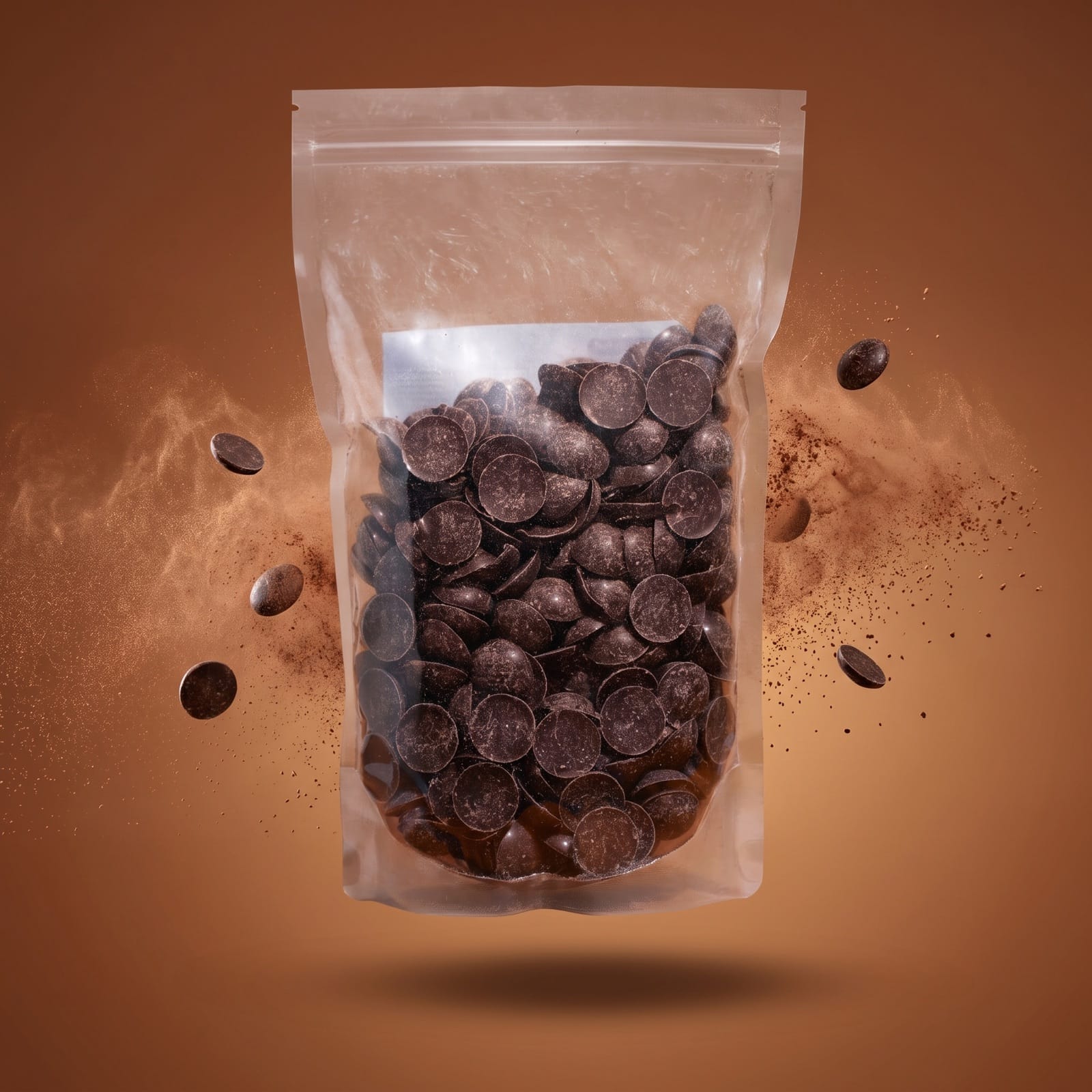 Bio Schokodrops – 70% Kakao mit Dattelsüße, ohne Zuckerzusatz, vegan